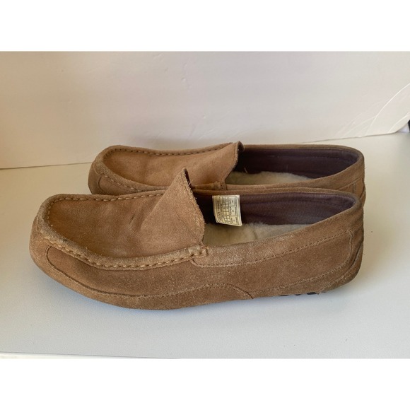 UGG Ascot Suede Slippers Mens 9 Chestnut Brown Loafers 1003419 main image 7